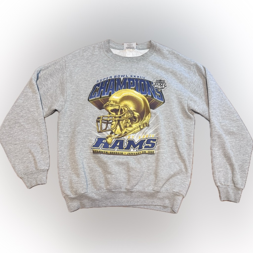 Vintage 2000 St Louis Rams Super Bowl Champions Sweatshirt Size Medium
